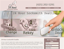 Tablet Screenshot of 24hourlocksmithseattle.com
